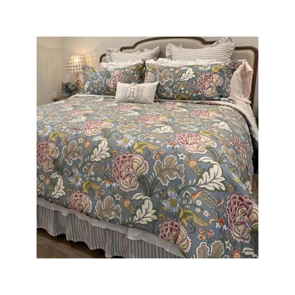 🆕 PB Style Floral Queen Duvet Cover 3 piece Set Cotton Bedding Soft Luxury NEW